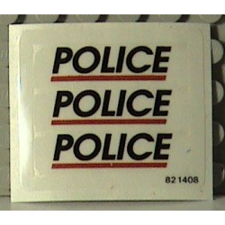 LEGO 821408 Sticker Sheet Police Red Line 3 Logos (6344, 1993)