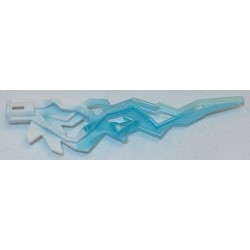 LEGO 11302pb02 Accessory - Flame/Lightning Bolt with Axle Hole with Marbled Trans-Light Blue Pattern