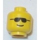 LEGO 3626bp04 Minifig Head with Standard Grin and Sunglasses Pattern