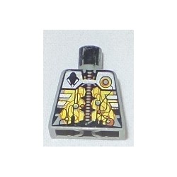 LEGO 973px132 Minifig Torso with Silver and Gold Circuitry Pattern (without Arms and Hands)