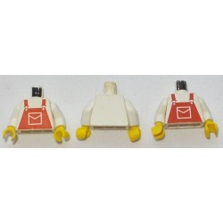 LEGO 973p1c Minifig Torso with Red Dungarees Pattern (973pb0203c01)