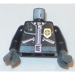 LEGO 973px436 Minifig Torso with Gold Badge, Radio, and Zipper Jacket Pattern
