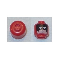 LEGO 3626cbd1736 Minifig Head Calendar Man, Balaclava, Black Eyemask, Light Nougat Face and Scowl Print
