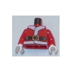 LEGO 973bd1243c01 Minifig Torso Santa Jacket with Fur and Black Belt Print