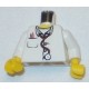 LEGO 973px496c01 Minifig Torso Hospital Lab Coat, Open Collar, Stethoscope, Pocket Pen and Thermometer Print