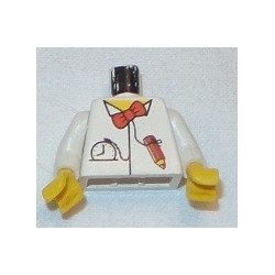 LEGO 973px91c01 Minifig Torso with Red Bowtie, Pencil, and Pocket Watch Pattern