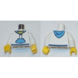 LEGO 973px713 Minifig Torso with Hooded Sweatshirt with Blue Pocket and Drawstring Pattern