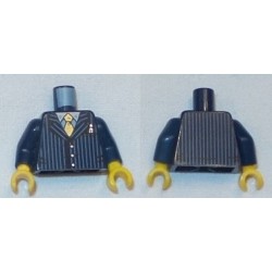 LEGO 973bd0899c01 Minifig Torso Suit Jacket with Pinstripes and Yellow Tie Print