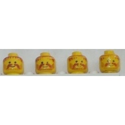 LEGO 3626bpx22 Minifig Head with Brown Bangs and Full Beard Pattern