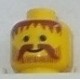 LEGO 3626bbd0025 Minifig Head with DarkRed Bangs and Full Beard Pattern