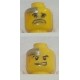 LEGO 3626bpx463 Minifig Head Dual with Metal Plate, Scars, and Determined Grin/Frightened Expression Pattern
