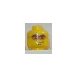 LEGO 3626cbd0212 Minifig Head, Orange Sunglasses, Smirk Print [Hollow Stud]