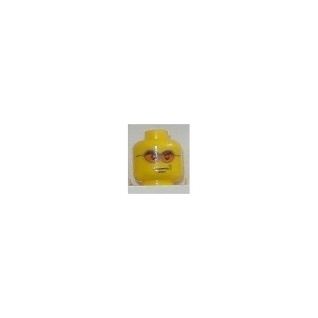 LEGO 3626cbd0212 Minifig Head, Orange Sunglasses, Smirk Print [Hollow Stud]