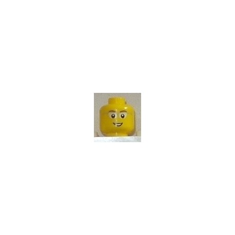 LEGO 3626bpx507 Minifig Head with Glasses, Brown Eyebrows and Open Smile Pattern