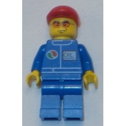 LEGO oct067 Octan - Blue Oil, Blue Legs, Red Short Bill Cap, Orange Sunglasses