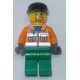 LEGO cty0046 Sanitary Engineer 1 - Green Legs, Beard Around Mouth