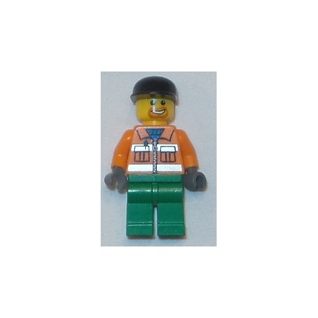 LEGO cty0046 Sanitary Engineer 1 - Green Legs, Beard Around Mouth