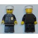 LEGO cty0094 Police - City Suit with Blue Tie and Badge, Black Legs, Sunglasses, White Hat