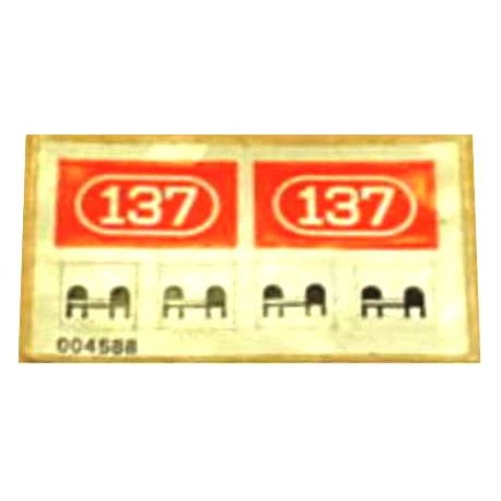 LEGO 004588 Sticker Sheet Train Cars 137 on Red, Sleeper Beds (137-2, 1975)