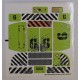 LEGO 85418 Sticker Sheet Power Miners '6' Vehicle Logos, Grille, Warning Stripes