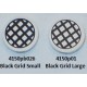 LEGO 4150pb026 Tile 2 x 2 Round with Grille Pattern (Black Grid Small)