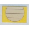 LEGO 26603pb143 Tile 2 x 3 with Tan Stripes in Oval Print (Koopa Stomach)