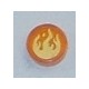 LEGO 98138bd022 Tile Round 1 x 1 with Flame Print