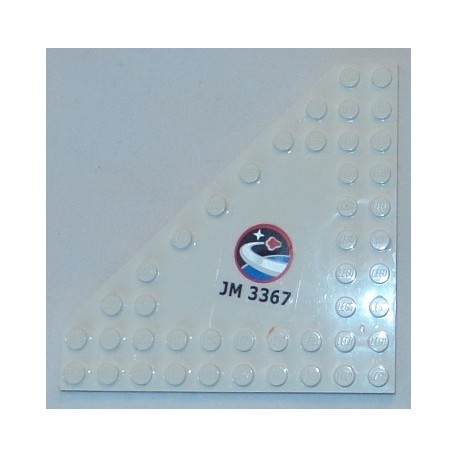 LEGO 92584 Plate 10 x 10 without Corner without Studs in Center (with sticker)