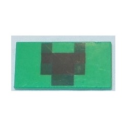 LEGO 87079bd0668 Tile 2 x 4 with Pixel Squares (Creeper Mouth) Print