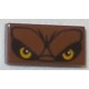 LEGO 3069bbd0294 Tile 1 x 2 with Bright Light Orange Eyes, Furrowed Brow Pattern