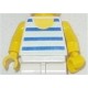 LEGO 973p2e Minifig Torso with Blue and Mint Green Stripes Pattern