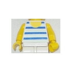 LEGO 973p2e Minifig Torso with Blue and Mint Green Stripes Pattern