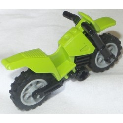 LEGO 50860c11 Motorcycle Dirt Bike with Black Chassis (Long Fairing Mounts) and Light Bluish Gray Wheels