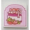 LEGO 3068bbd0818 Tile 2 x 2 with Groove with Strawberry Preserves Pattern