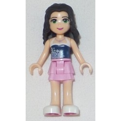 LEGO frnd034 Friends Emma - Bright Pink Layered Skirt, Dark Blue Top