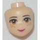 LEGO 98705 Minidoll Head with Light Brown Eyes, Freckles, Pink Lips and Closed Mouth Print