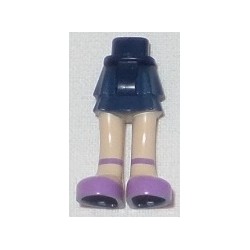 LEGO 92250c00pb02 Minidoll Hips and Layered Skirt with Light Nougat Legs and Lavender Shoes Print