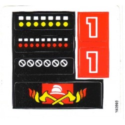 LEGO 192895 Sticker Sheet Town Double '1', Fire Station Logo, Valve Controls and Buttons Pattern