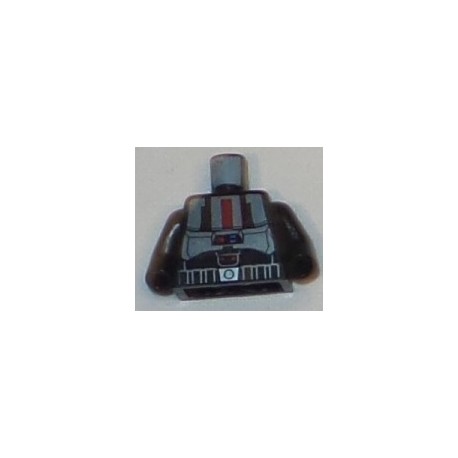 LEGO 973bd1251c01 Minifig Torso SW Armor Sith Trooper Pattern / Black Arms (without Black Hands)
