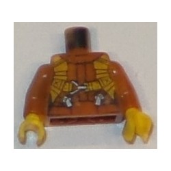 LEGO 973bd2755c01 Minifig orso Jumpsuit with Orange Harness Pattern / Dark Orange Arms / Yellow Hands