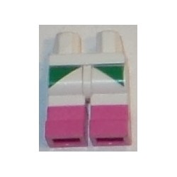 LEGO 970c00bd0923 Minifig Hips and Legs with Dark Pink Boots, Green Triangles Pattern