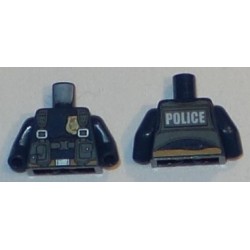LEGO 973bd3567 Minifig Torso with Harness, Gold Star Badge Logo, Belt and 'POLICE' on Back Pattern