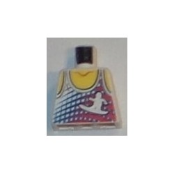 LEGO 973bd0997 Minifig Torso Tank Top with Surfer Silhouette Pattern
