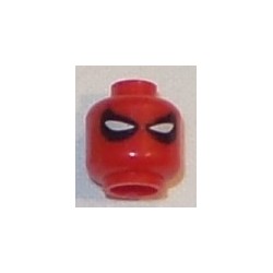 LEGO 3626cbd2142 Minifig Head Mask with White Eye Slits in Large Black Teardrops Pattern