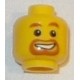 LEGO 3626bpx144 Minifig Head with Brown Eyebrows and Moustache Continued Around Mouth Pattern