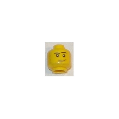 LEGO 3626cpx301 Minifig Head, Smirk, Black Dimple, Stubble Beard and Moustache and Sideburns Print