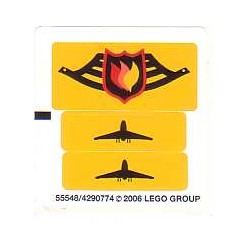 LEGO 55548 Sticker Sheet System Town City Airplanes and Fire Logo 7891 (2008)