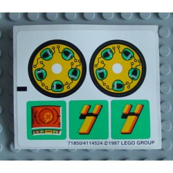 LEGO 71850 Sticker Sheet Technic Cyber Strikers Teal (8257, 1998)