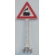 LEGO 649px4 Roadsign Triangle with Locomotive Pattern