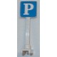 LEGO 647px1 Roadsign Square with P on Blue Background Parking Pattern